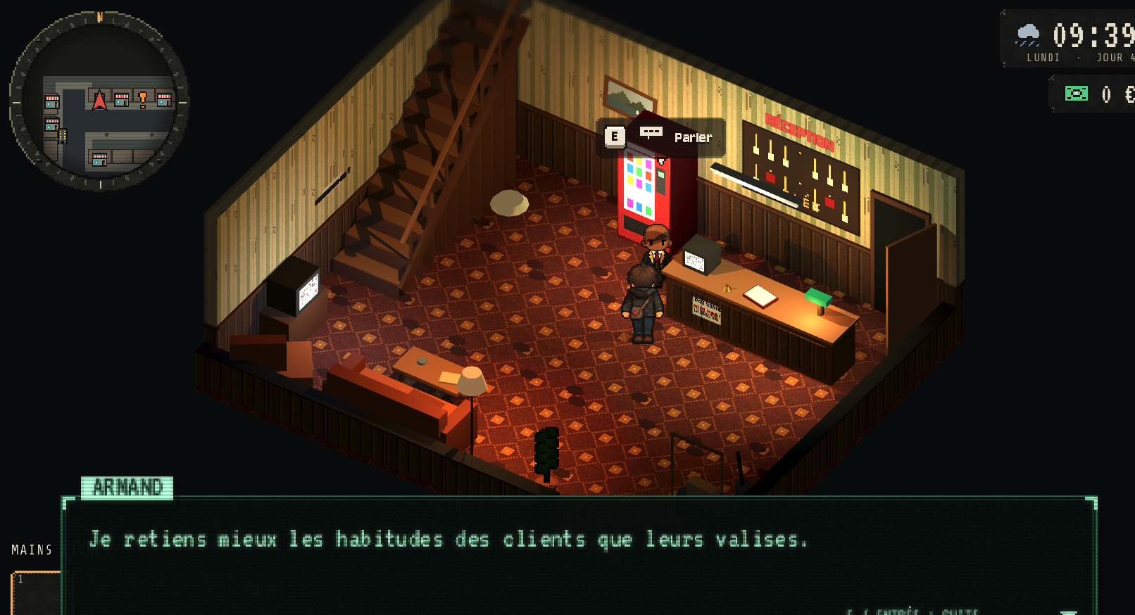 La réception · Armand